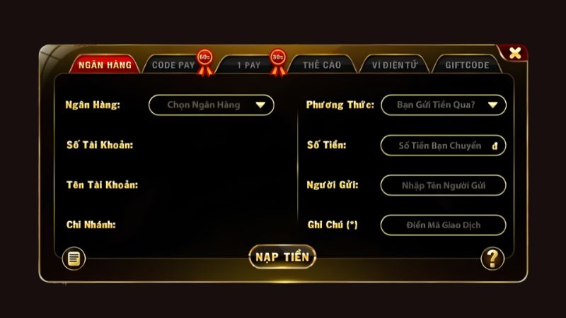 Hiện cổng game hỗ trợ đa phương thức nạp tiền Go88 tiện lợi